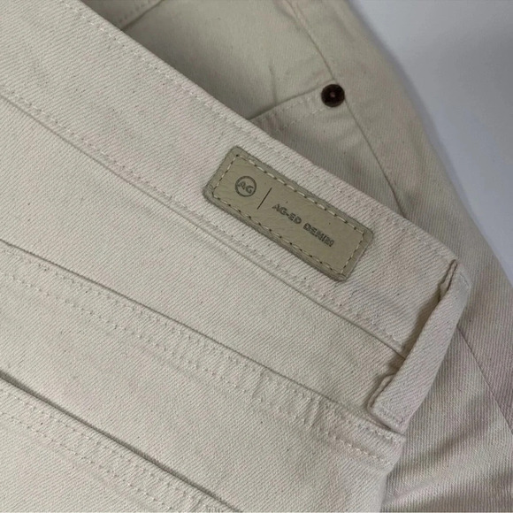 AG Jeans Womens Saige Jeans Size 32 High Rise Straight Leg 1 Year Cream NWT - Picture 5 of 14